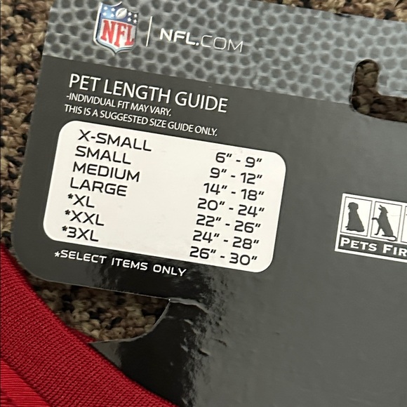 NFL San Francisco 49ers Dog or Cat Jersey, Size: XX-Large - Picture 5 of 5